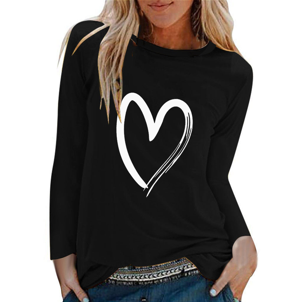 Camiseta Con Estampado De Corazón